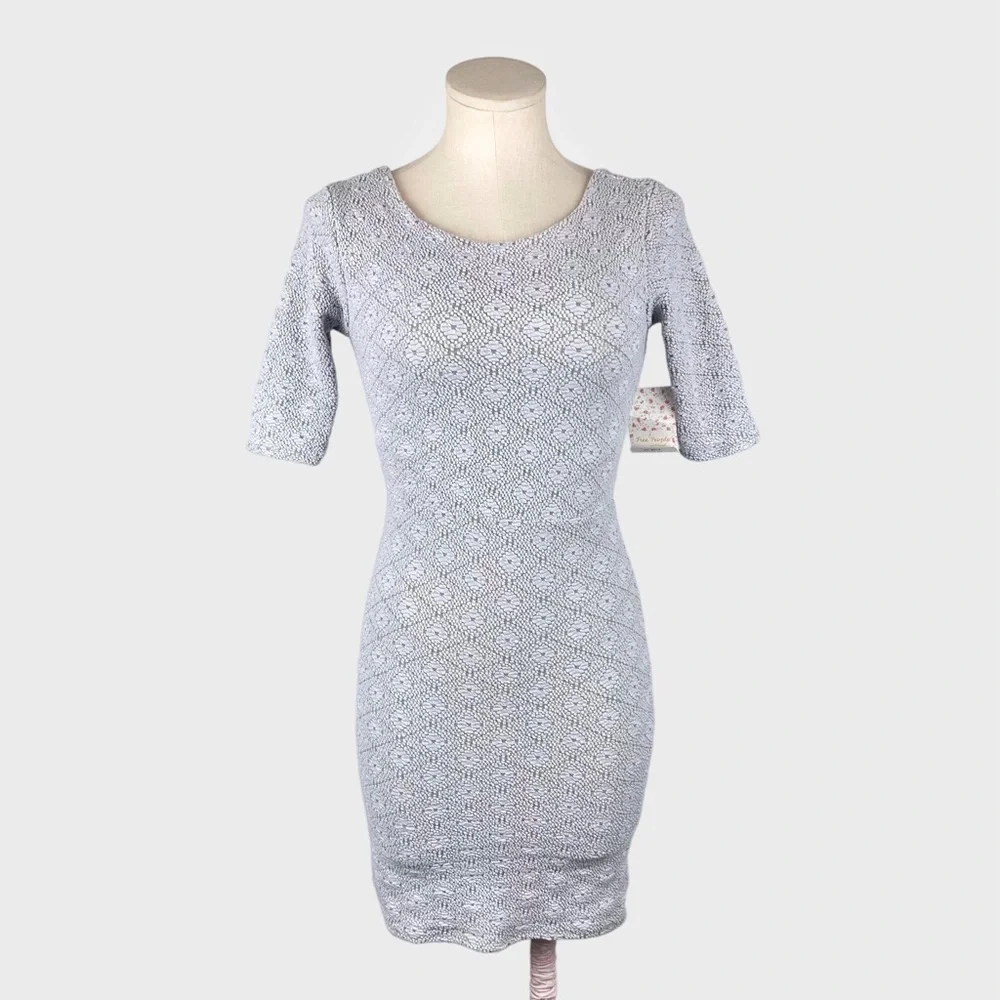 Free People Lady Pucker Scoop Back Bodycon Mini Dress